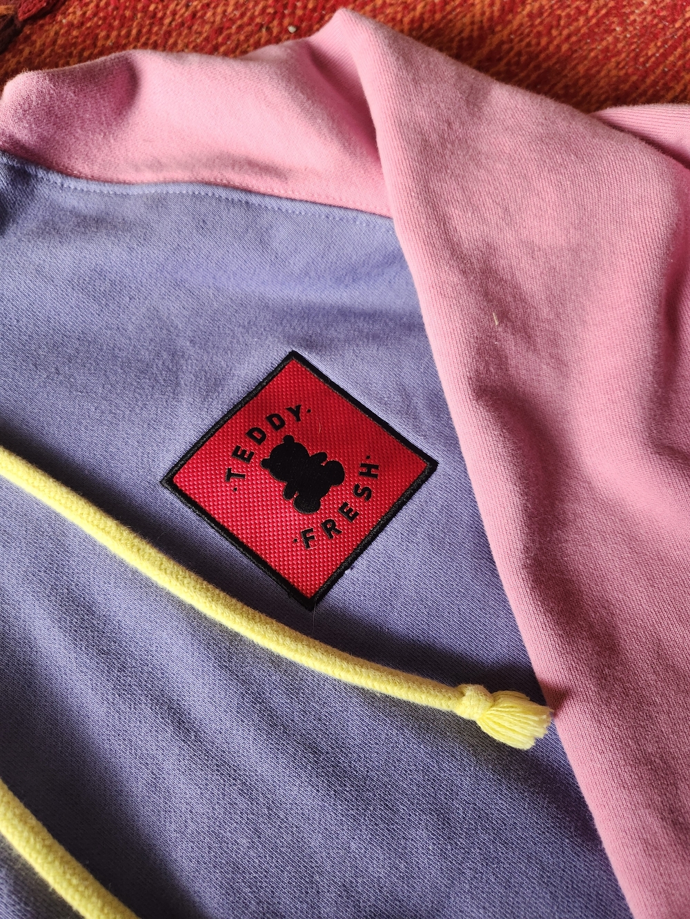 Teddy Fresh Colorblock Hoodie in Purple, Pink, Mint & Yellow - Picture 12 of 15